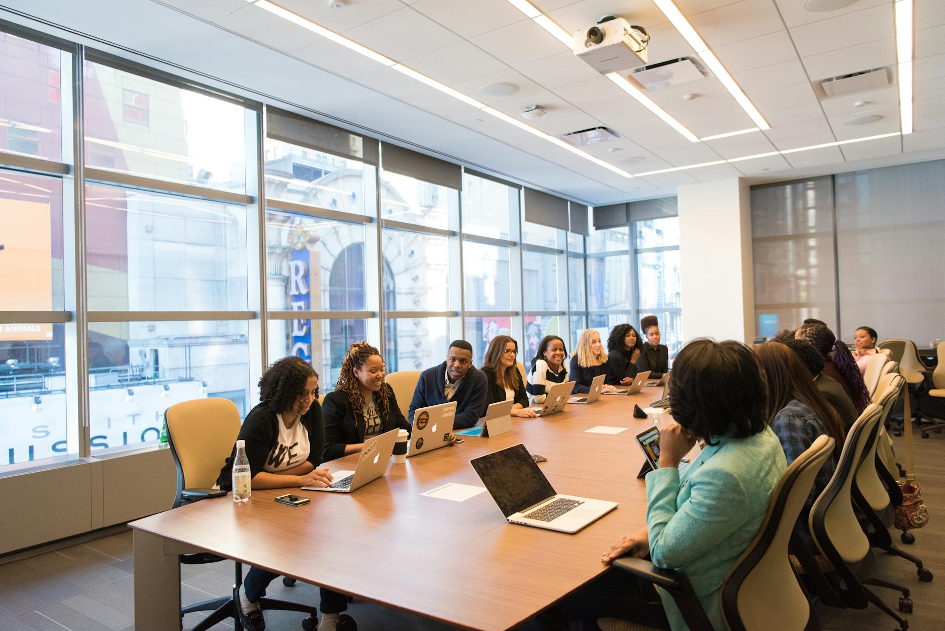Team in a business meeting